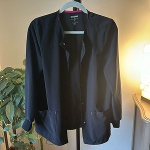 Scrubstar black scrub jacket